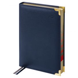 Ежедневник датированный 2025г., А5, 184л., Delucci, Фактурная кожа, зол. срез, черный DD5_90501