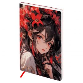 Ежедневник недатированный, А5, 136л., мягкий переплет, кожзам, BG "Anime. Girl" DuA5_22221