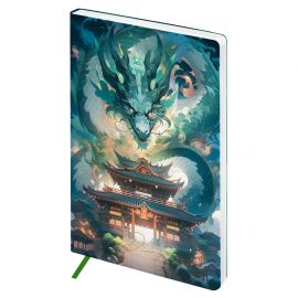 Ежедневник недатированный, А5, 136л., мягкий переплет, кожзам, BG "Anime. Dragon" DuA5_22223