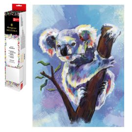 Алмазная  мозаика (набор для творчества) арт. 59788 / 20 КОАЛА, размер холста: 30*40 см, размер напечатанной картины: 24,5*34,5 см, (24 цветов страз, холст с напечатанной картиной, покрытый клеевым слоем и защитной пленкой, пакеты со стразами, лоток 59788