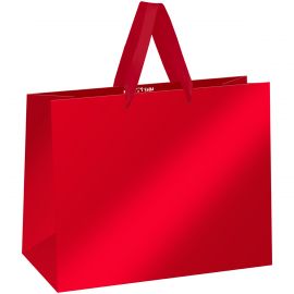 Пакет подарочный 32*26*12см MESHU "Red",  матовая ламинация MS_61616