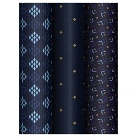 Упаковочная бумага глянц. 70*100см, MESHU "Strict pattern", 80 г/м2, ассорти, 3 дизайна MS_62825