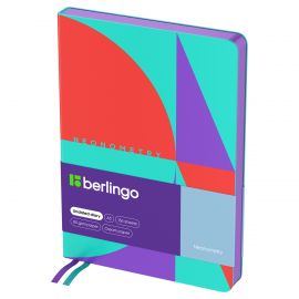 Ежедневник недатированный, А5, 136л., кожзам, Berlingo "Neonometry", цветной срез, с рисунком UD3_01S23