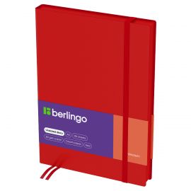 Ежедневник недатированный, А5, 136л., кожзам, Berlingo "Western", красный, с резинкой UD4_85507