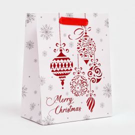 Новый год. Пакет подарочный, ламинированный, "Украшения",18 х 23 х 10 см. 10462615