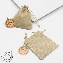 Мешочек подарочный «Для тебя», лён, 10×12 см, бежевый 5482895