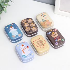 Шкатулка металл прямоугольная "Медвежатки" МИКС 2,5х4х5,5 см   6958239 6958239