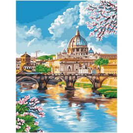 Картина по номерам на холсте ТРИ СОВЫ "Виды Флоренции", 30*40, с акриловыми красками и кистями KX3040_30005