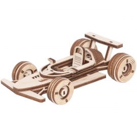 Конструктор деревянный ТРИ СОВЫ "Гоночный болид",10*5,7*3см, 50 деталей, пакет с еврослотом ДКНС001