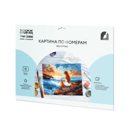 Картина по номерам на картоне ТРИ СОВЫ "На закате", 30*40, с акриловыми красками и кистями КК_53825