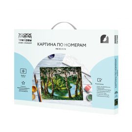 Картина по номерам на холсте ТРИ СОВЫ "Летний пейзаж", 30*40, с акриловыми красками и кистями КХ3040_53833