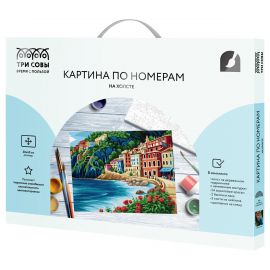 Картина по номерам на холсте ТРИ СОВЫ "Набережная", 30*40, с акриловыми красками и кистями КХ3040_53867