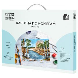 Картина по номерам на холсте ТРИ СОВЫ "Весна пришла", 40*50, с акриловыми красками и кистями КХ4050_53903