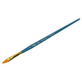 Кисть художественная синтетика Гамма "Галерея", плоскоовальная "кошачий язык" №4, короткая ручка 306004