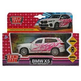 Машина металл BMW X5 ДЛЯ ДЕВОЧЕК 12 см, двери, багаж, инер, белый 345168 345168