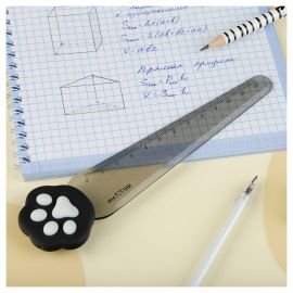 Линейка с топпером 12см MESHU "Paw", пластиковая, европодвес MS_51991