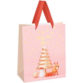 Пакет подарочный 18*23*10см MESHU "Christmas tale", фольга,  матовая ламинация MS_61665
