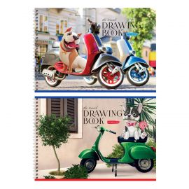 Альбом для рисования 40л., А4, на гребне BG "Хвостатый гонщик" А4гр40 12483