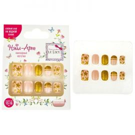 Lukky Нэйл-Арт набор №4 Golden Stars (10 накладных ногтей) Т20799 Т20799