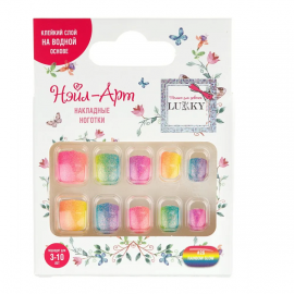 Lukky Нэйл-Арт набор №26 Rainbow Glow (10 накладных ногтей) Т23150 Т23150