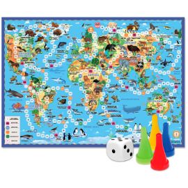 Игра-ходилка настольная ГЕОДОМ "Животный мир Земли", с фишками 4607177452845