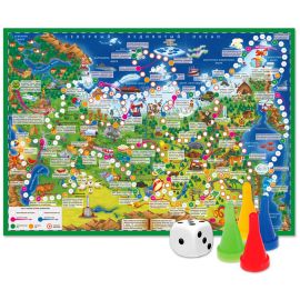 Игра-ходилка настольная ГЕОДОМ "Путешествие по России", с фишками 4607177452852