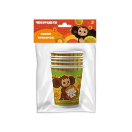 Стаканы бумажные ПатиБум "Чебурашка", 200мл, 6шт. 4680180107520