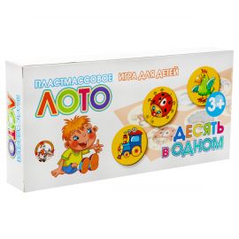 Игра настольная Лото, Десятое королевство "Десять в одном", пластиковые фишки 621