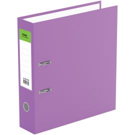 Папка-регистратор СТАММ "Стандарт", 70мм, бумвинил, с карманом на корешке, сиреневая ММ-31830