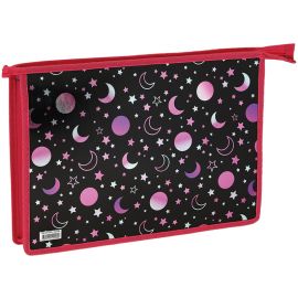 Папка для тетрадей 1 отделение, А4, ArtSpace "Moonlight", ламинированный картон, фольга, на молнии ПМ-А4-291_42228