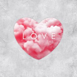 Открытка-валентинка Love, 14 февраля, облака, 7 х 6 см 10060473