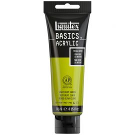 Краска акриловая художественная Liquitex "Basics", 118мл, туба, 218 оливковый светлый 1046218