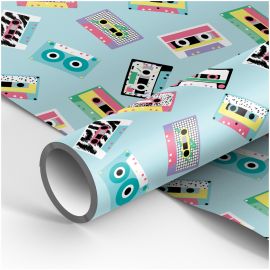 Упаковочная бумага глянц. 70*100см, MESHU "Кассеты", 80г/м2 MS_53467