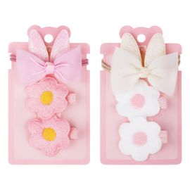 Набор аксессуаров для волос MESHU, резинка 1шт., диаметр 5см, заколки 2шт.,4см, ассорти, европодвес MS_60690