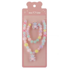 Набор украшений MESHU "Bear", бижутерия, кольцо, браслет, бусики с подвеской, европодвес MS_60723