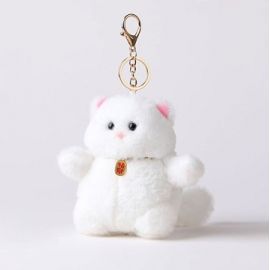 Брелок мягкий "Кошка" белый, 13см BL701326707W Z26707