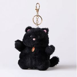 Брелок мягкий "Кошка" черный, 13см BL701326707BK Z26707