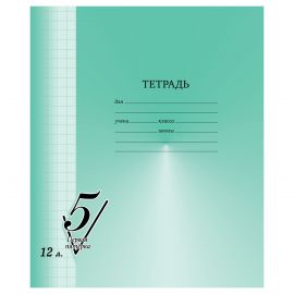 Тетрадь 12л., крупная клетка BG "Первая пятерка" Т5ск12 12300