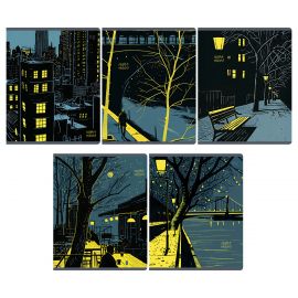 Тетрадь 48л., А5, клетка BG "Night mood", выб.лак Т5ск48_вл 64167