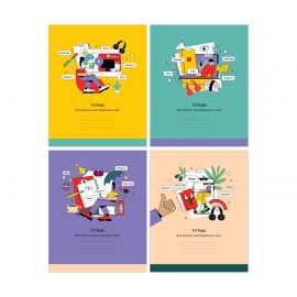 Тетрадь-словарик 48л., А5 для записи иностранных слов BG "Привет - Hello" ТС5ск48 11981