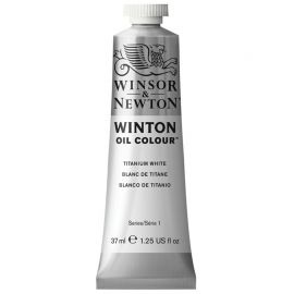Краска масляная художественная Winsor&Newton "Winton", 37мл, туба, белила титановые 1414644 / 8840005