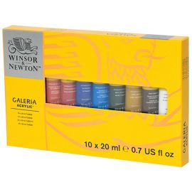 Краски акриловые Winsor&Newton "Galeria", 10цв., 20мл/туба, картон. упаковка 2190525