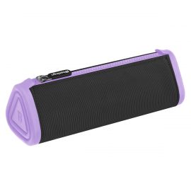 Пенал мягкий 1 отделение, 220*70*70 мм, Berlingo "Black and violet", полиэстер BR-PM-070502