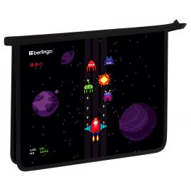 Папка для тетрадей 1 отделение, А5 Berlingo "Space Battle", 240*205*40 мм, пластик, на молнии BR-PP-A50525