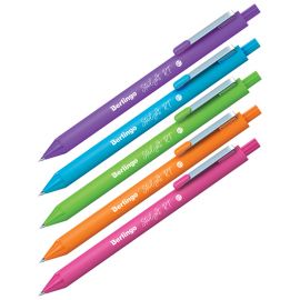 Ручка шариковая автоматическая Berlingo "Starlight RT" синяя, 0,7мм, корпус ассорти CBp_07251