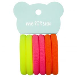 Резинки для волос MESHU "Essence", неоновые ассорти, 6шт., европодвес MS_60532