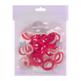 Резинки для волос MESHU, розовые ассорти, 40шт., диаметр 2,5см, европодвес MS_60560