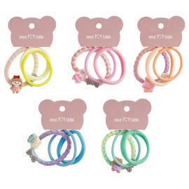 Резинки для волос MESHU, ассорти текстур, 3шт., европодвес MS_60566