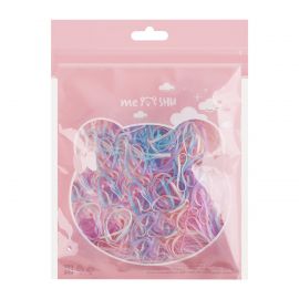 Резинки для волос MESHU, пастельные ассорти, 300шт., диаметр 2см, европодвес MS_60592