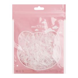 Резинки для волос MESHU, прозрачные, 300шт., диаметр 2см, европодвес MS_60594